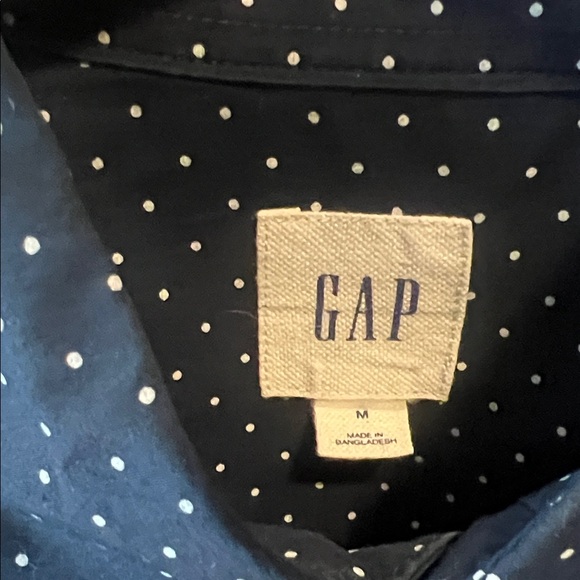 GAP Men's Dark Blue Dotted Shirt - Picture 2 of 5